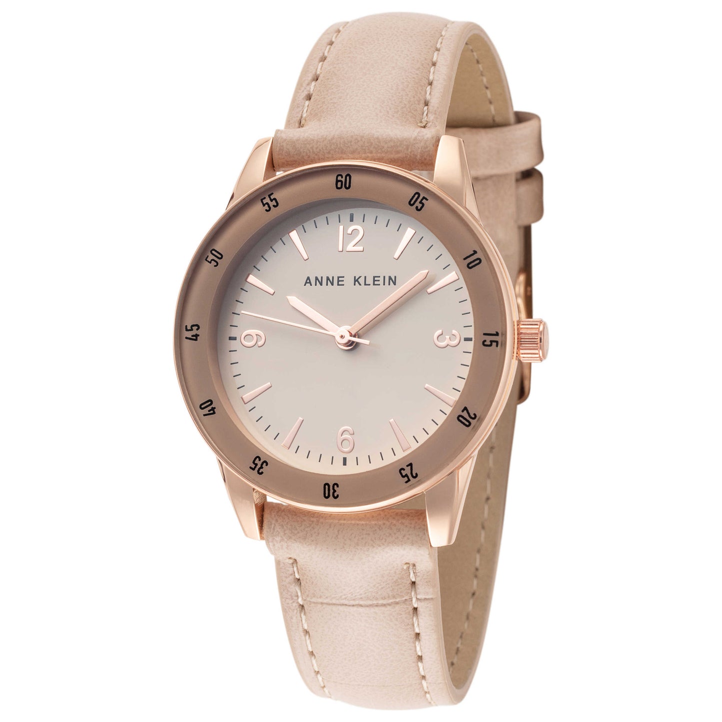 Front view of Anne Klein Coco Grain Women's Quartz Watch AK-3706RGBH