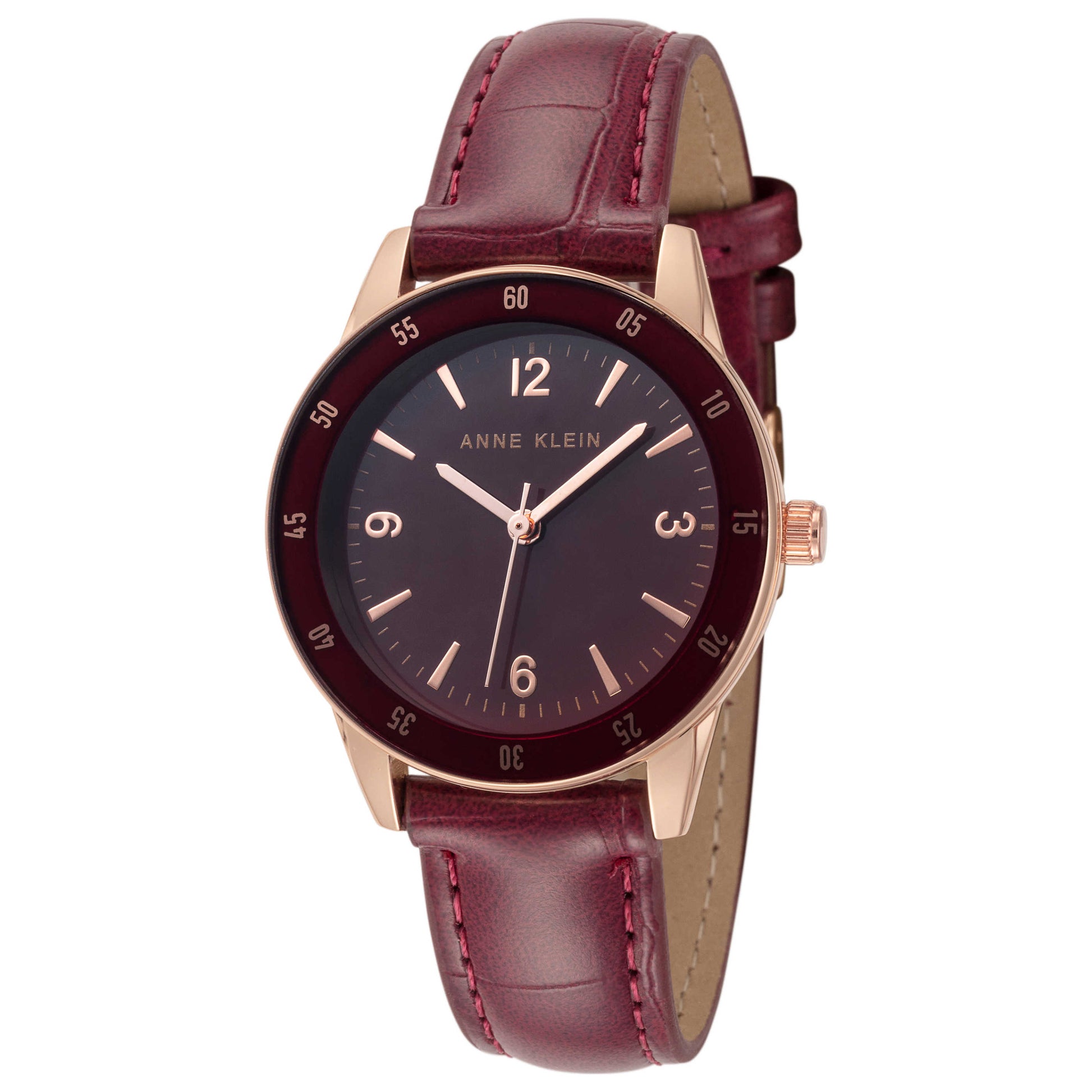 Front view of Anne Klein Coco Grain Women's Quartz Watch AK-3706RGBY