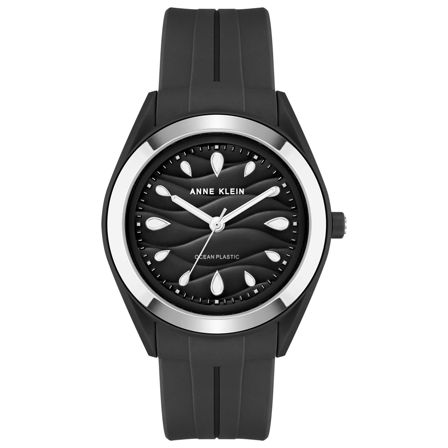 Front view of Anne Klein Women's Solar AK-3913SVBK