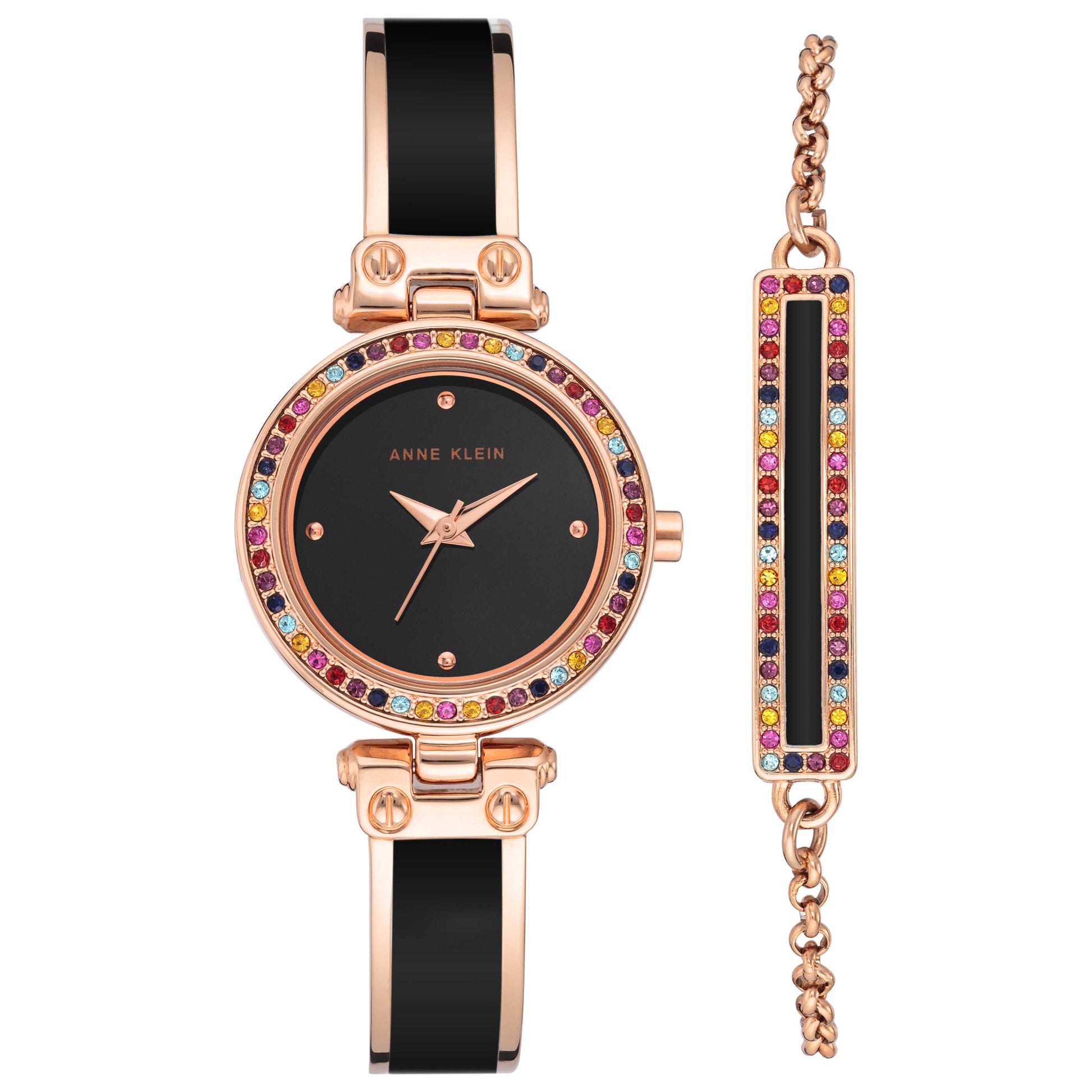 Front view of Anne Klein Women's Quartz AK-3974BKST