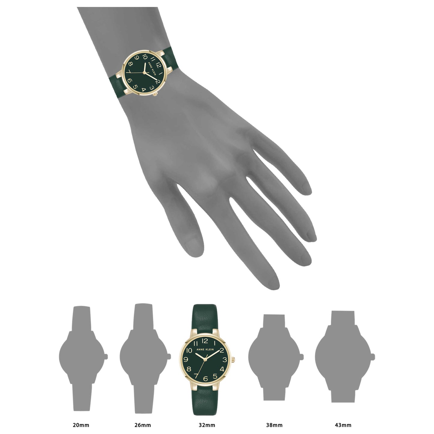 Anne Klein Classic Women's Quartz Watch AK-4200GPGN - Image #6