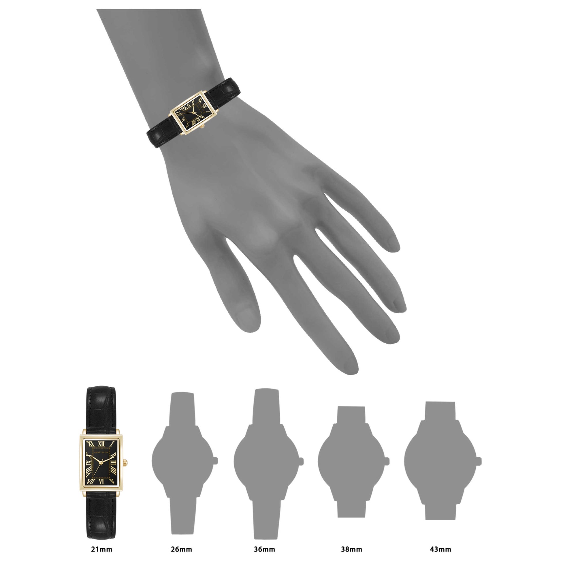 Anne Klein Classic Women's Quartz Watch AK-5090GPBK - Image #6