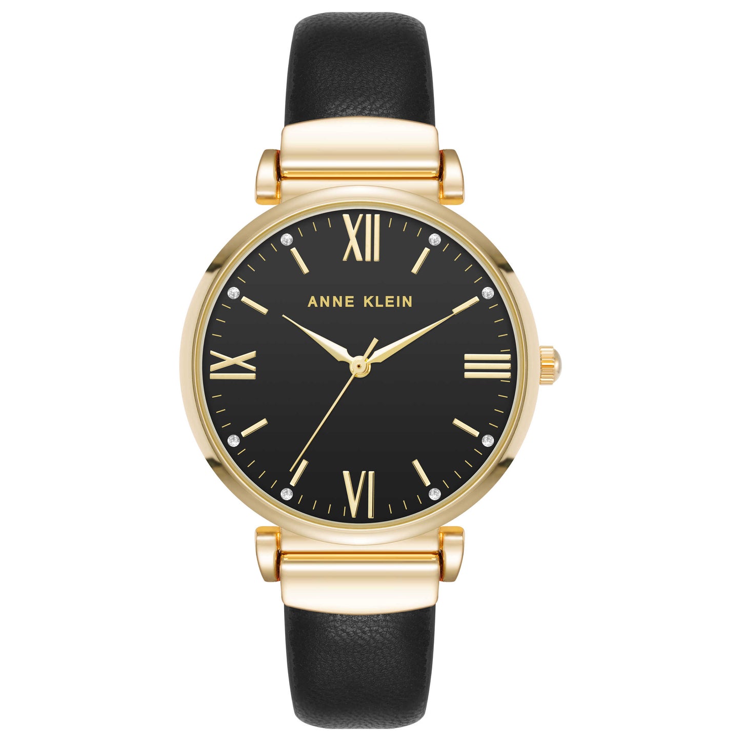 Front view of Anne Klein Classic Women's Quartz Watch AK-5092GPBK