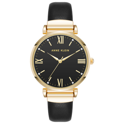 Front view of Anne Klein Classic Women's Quartz Watch AK-5092GPBK