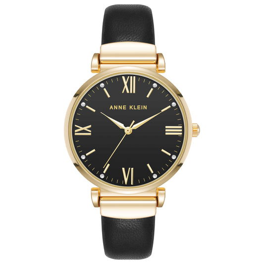 Front view of Anne Klein Classic Women's Quartz Watch AK-5092GPBK