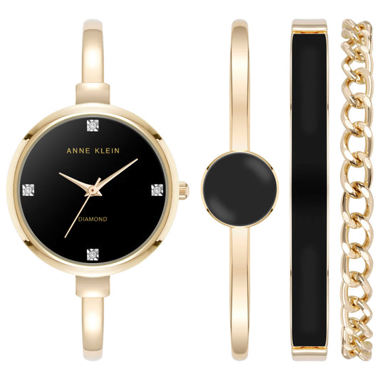 Front view of Anne Klein Women's Quartz AK-5142BKST