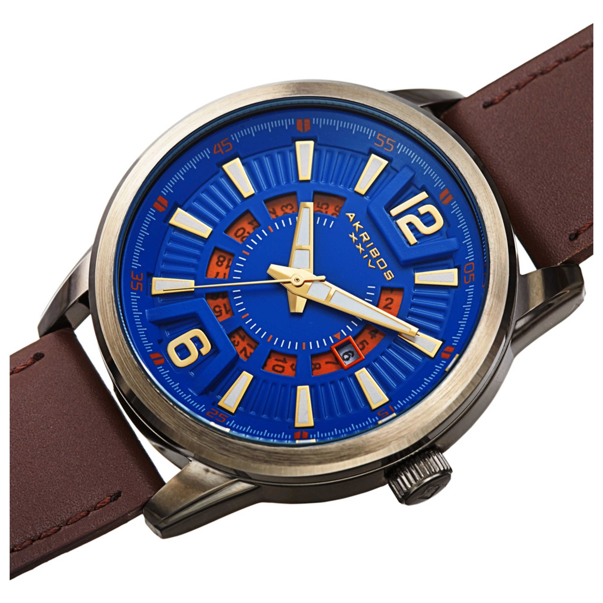 Akribos Xxiv Men's Quartz Watch AK1079BUBR - Image #5