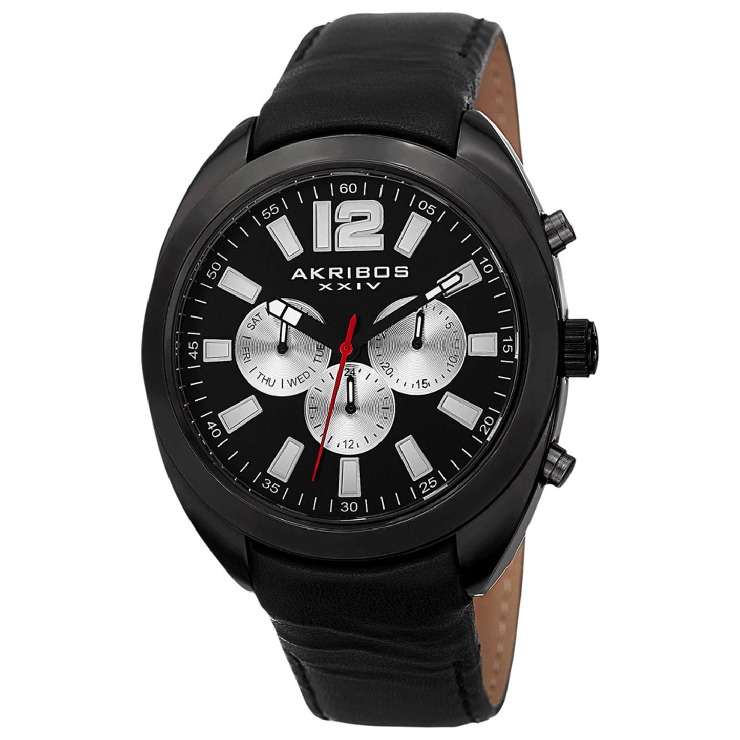 Front view of Akribos Xxiv Classic Men's Quartz Watch AK777BK
