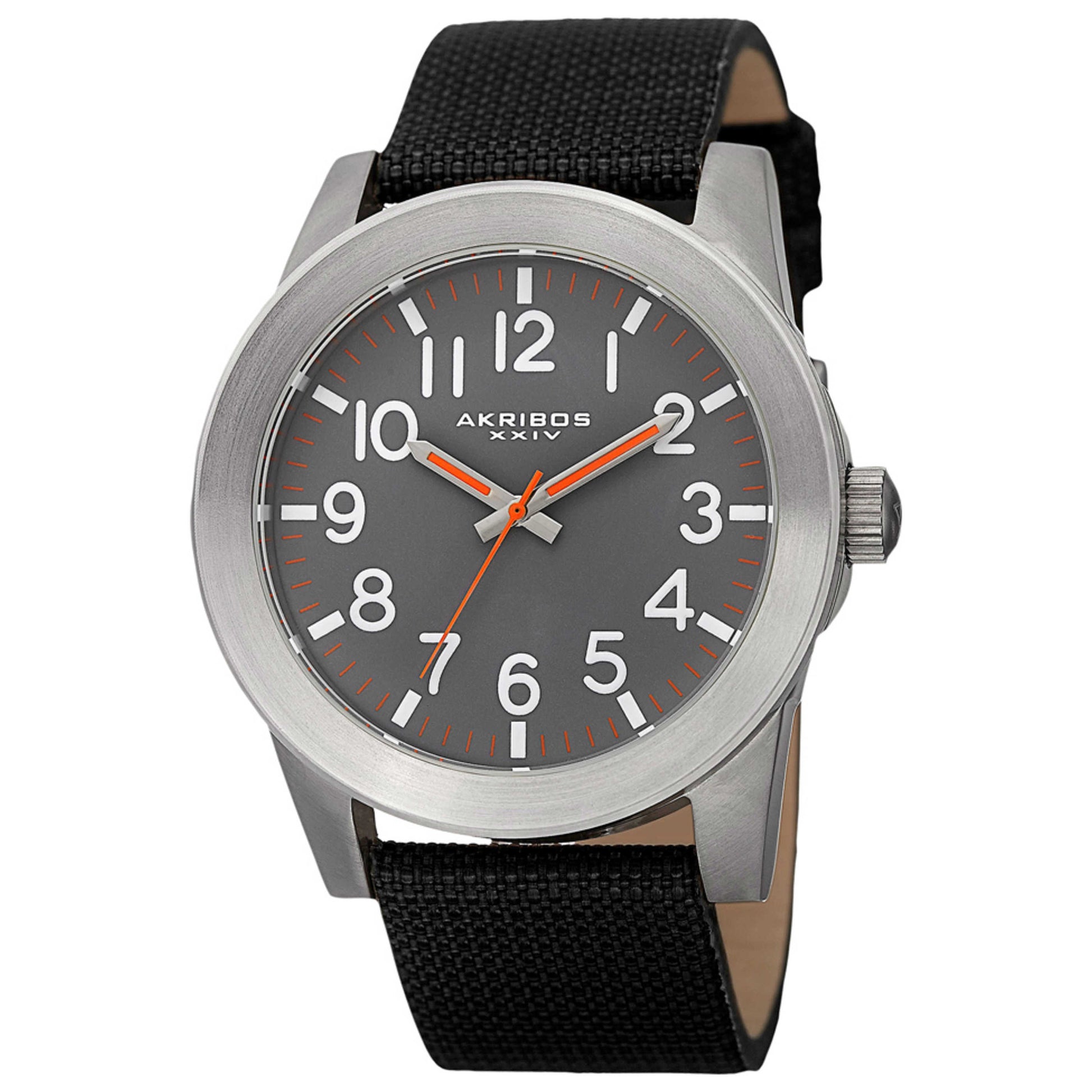 Front view of Akribos Xxiv Classic Men's Quartz Watch AK779SSB