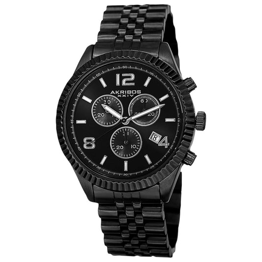Front view of Akribos Xxiv Men's Quartz Watch AK799BK