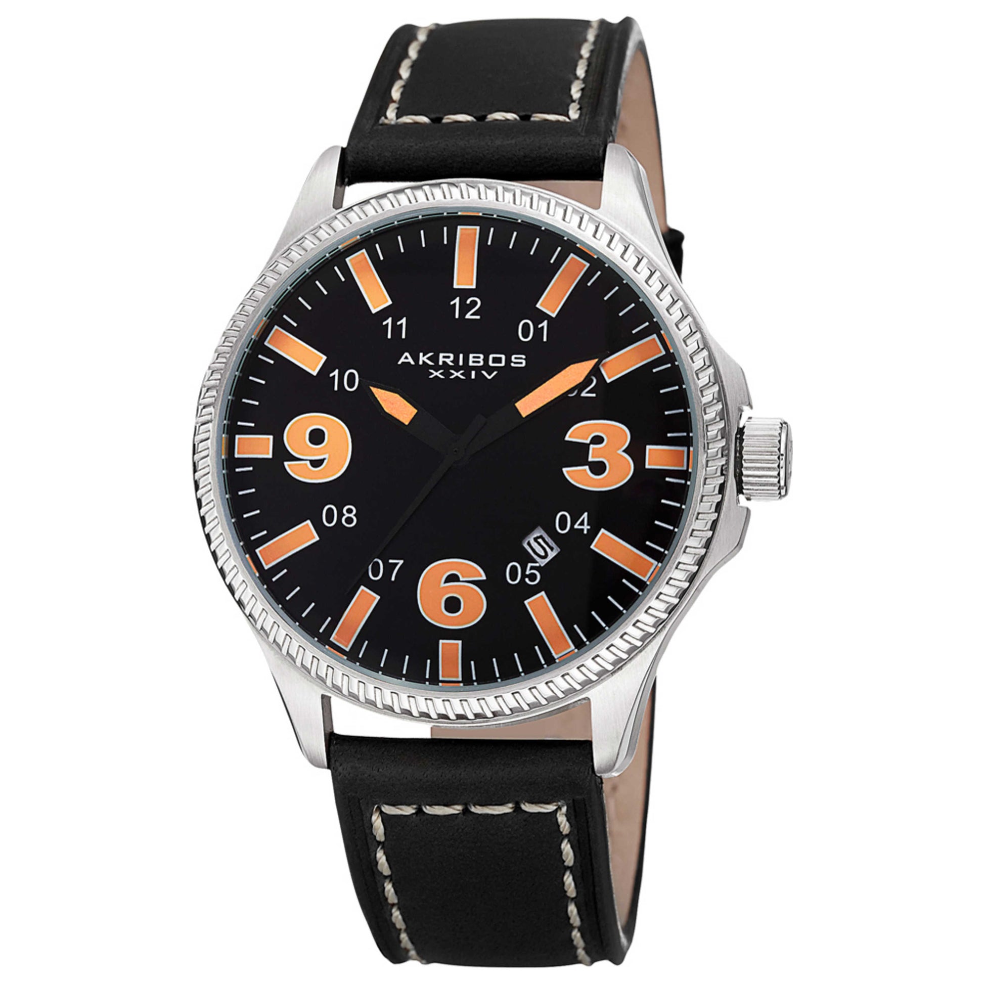 Front view of Akribos Xxiv Men's Quartz Watch AK833OR