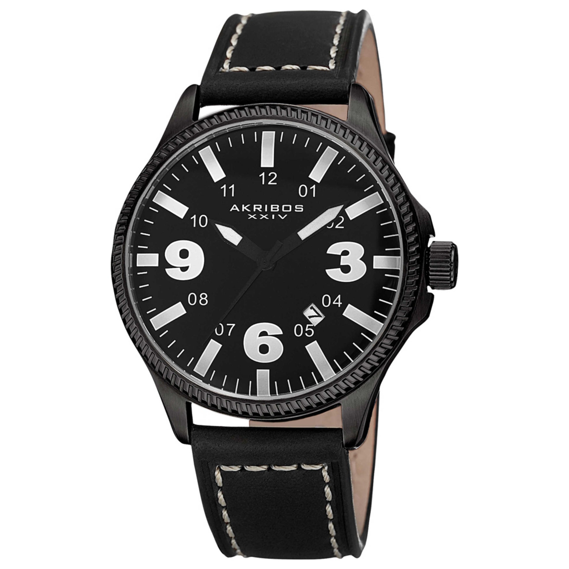 Front view of Akribos Xxiv Men's Quartz Watch AK833WT