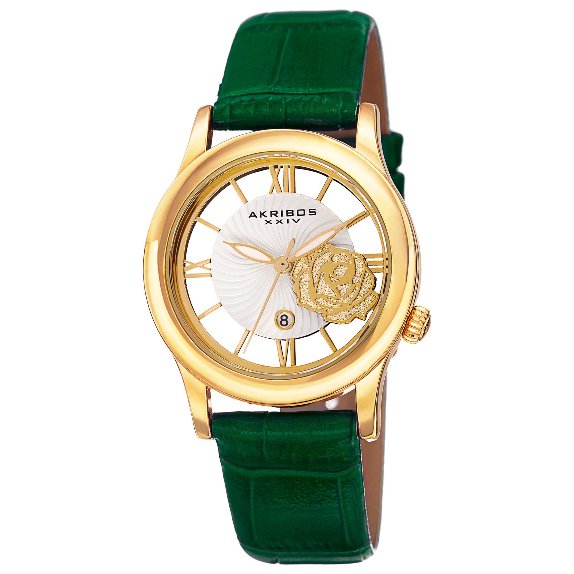 Front view of Akribos Xxiv Women's Quartz Watch AK837GN