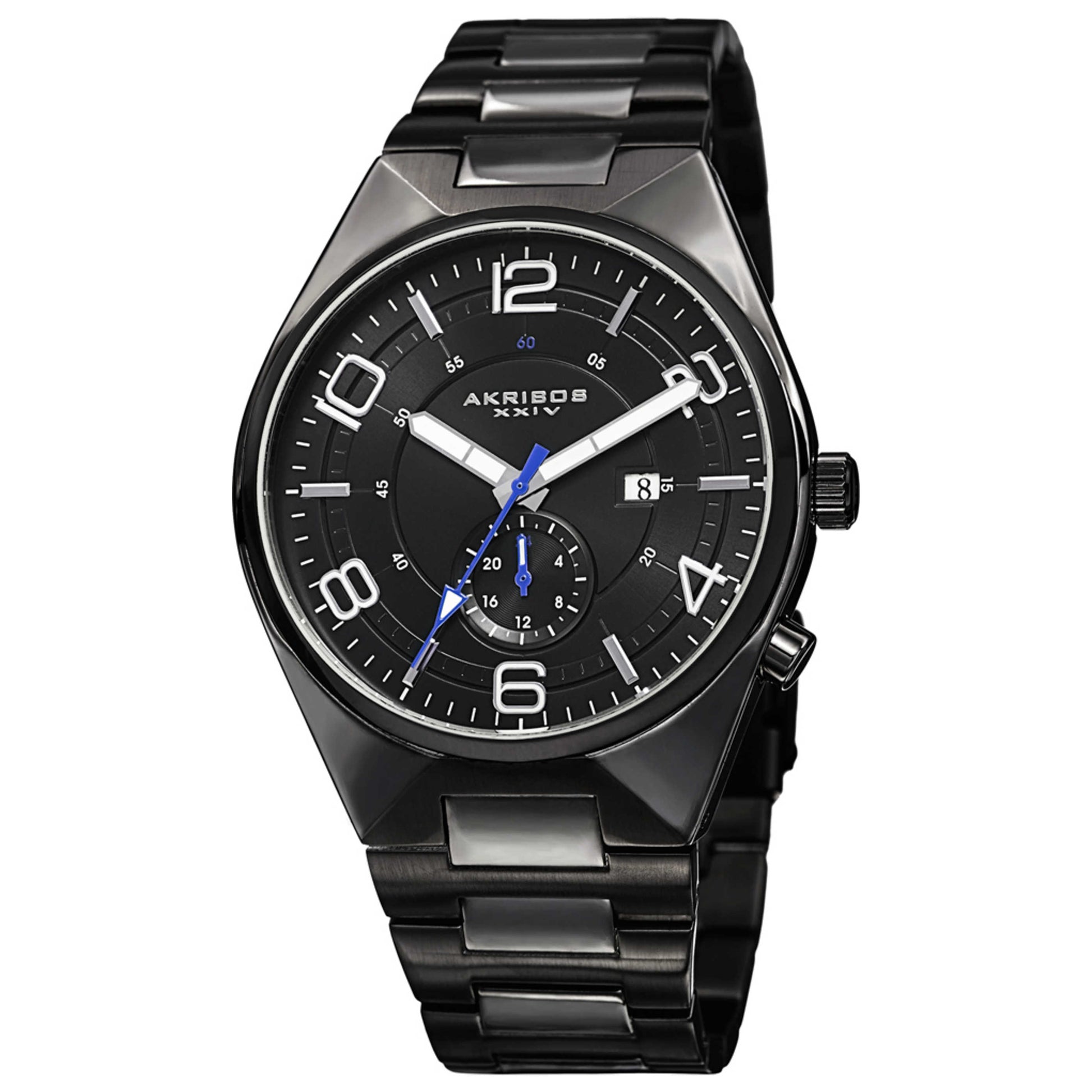 Front view of Akribos Xxiv Men's Quartz Watch AK849BK