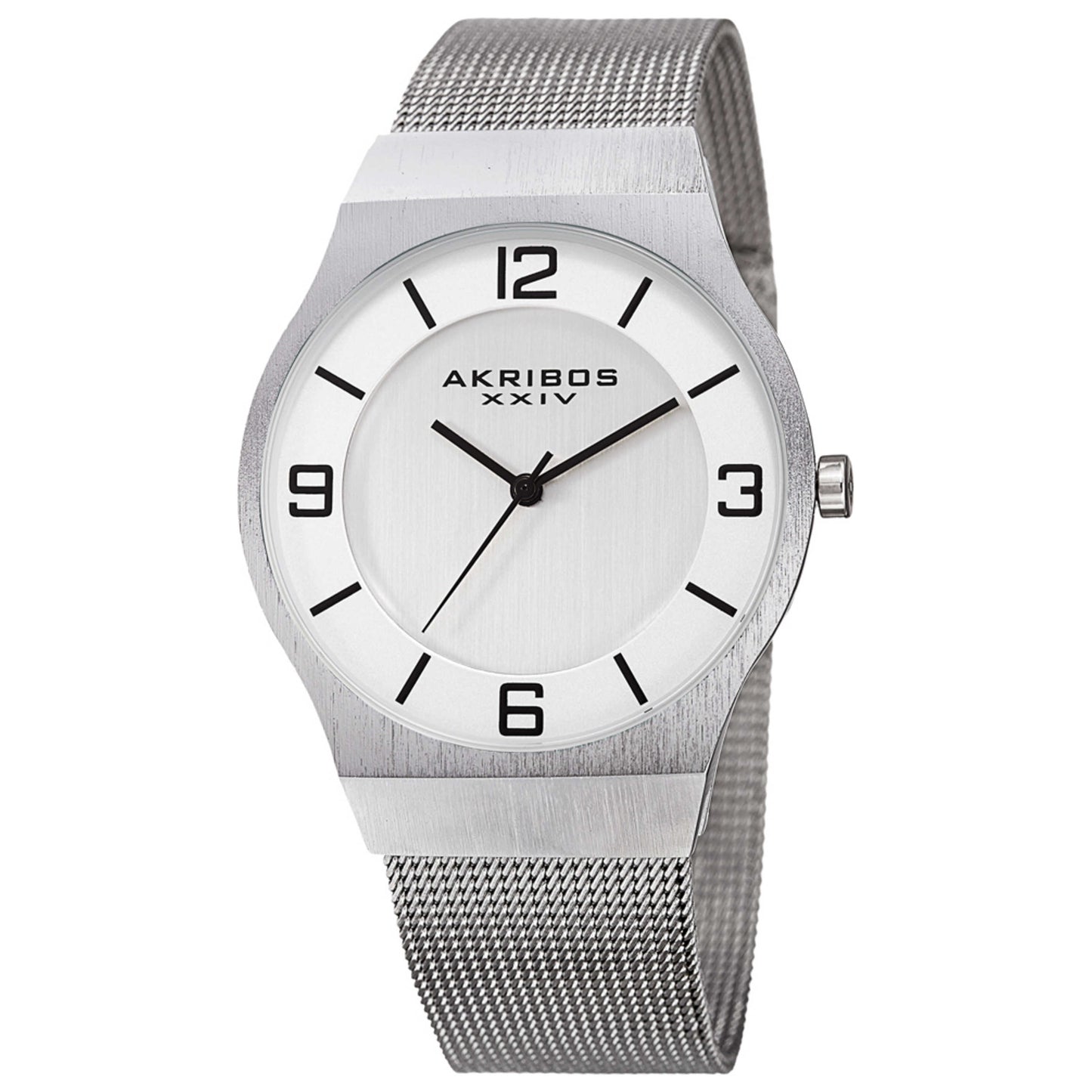 Front view of Akribos Xxiv Men's Quartz Watch AK851SS
