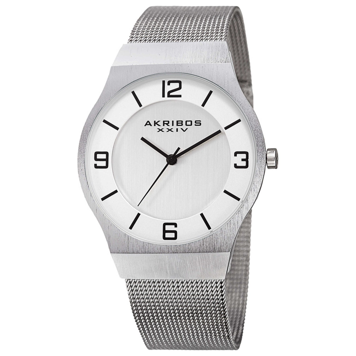 Front view of Akribos Xxiv Men's Quartz Watch AK851SS