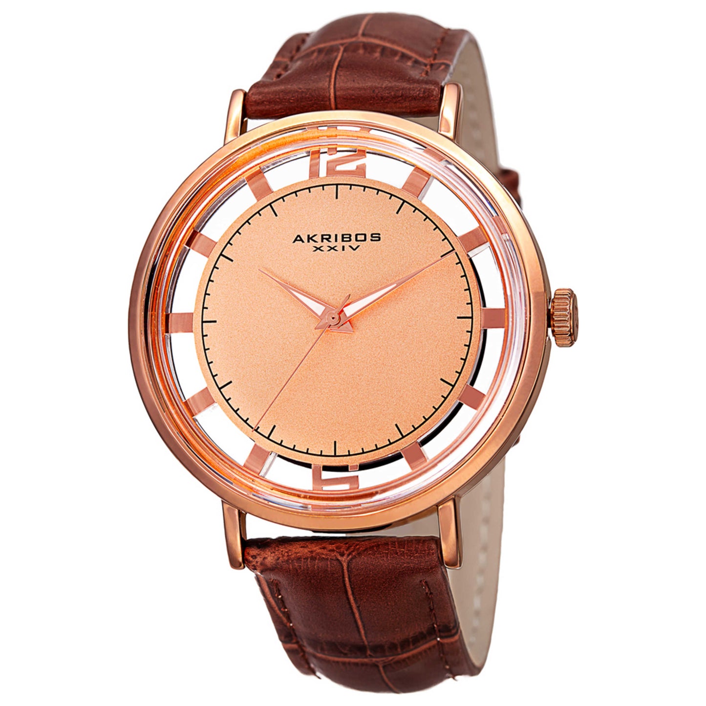 Front view of Akribos Xxiv Classic Men's Quartz Watch AK860RGBR