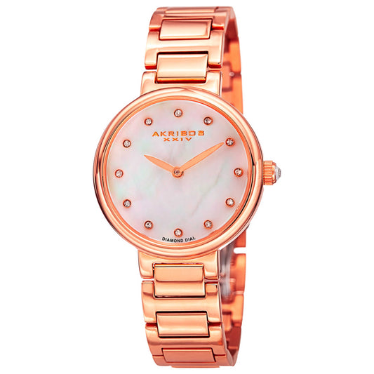 Front view of Akribos Xxiv Classic Women's Quartz Watch AK877RG