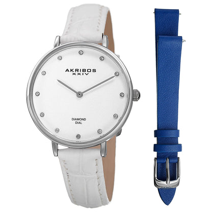 Front view of Akribos Xxiv Classic Women's Quartz Watch AK933SS-BX