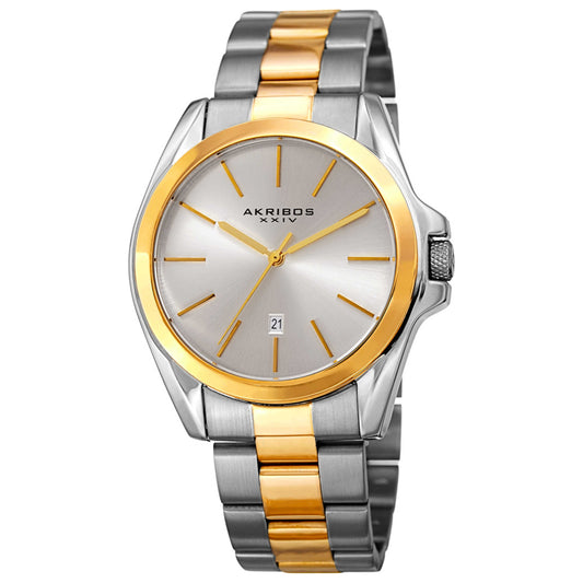 Front view of Akribos Xxiv Classic Unisex Quartz Watch AK948TTG