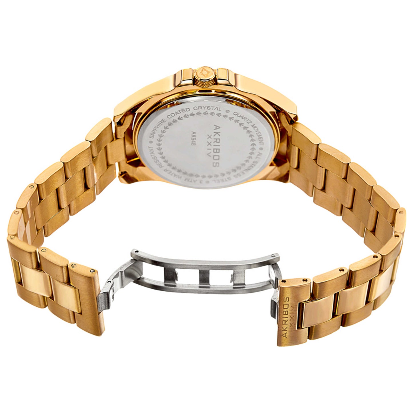 Akribos Xxiv Classic Unisex Quartz Watch AK948YGPK - Image #2