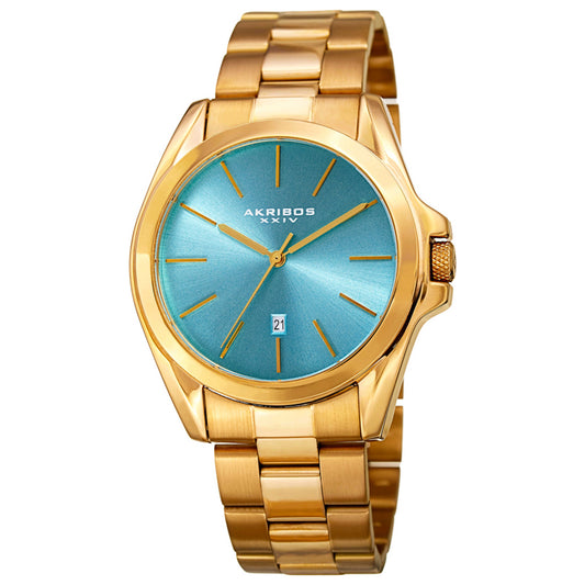 Front view of Akribos Xxiv Classic Unisex Quartz Watch AK948YGTQ