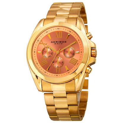 Front view of Akribos Xxiv Classic Women's Quartz Watch AK951YGPCH