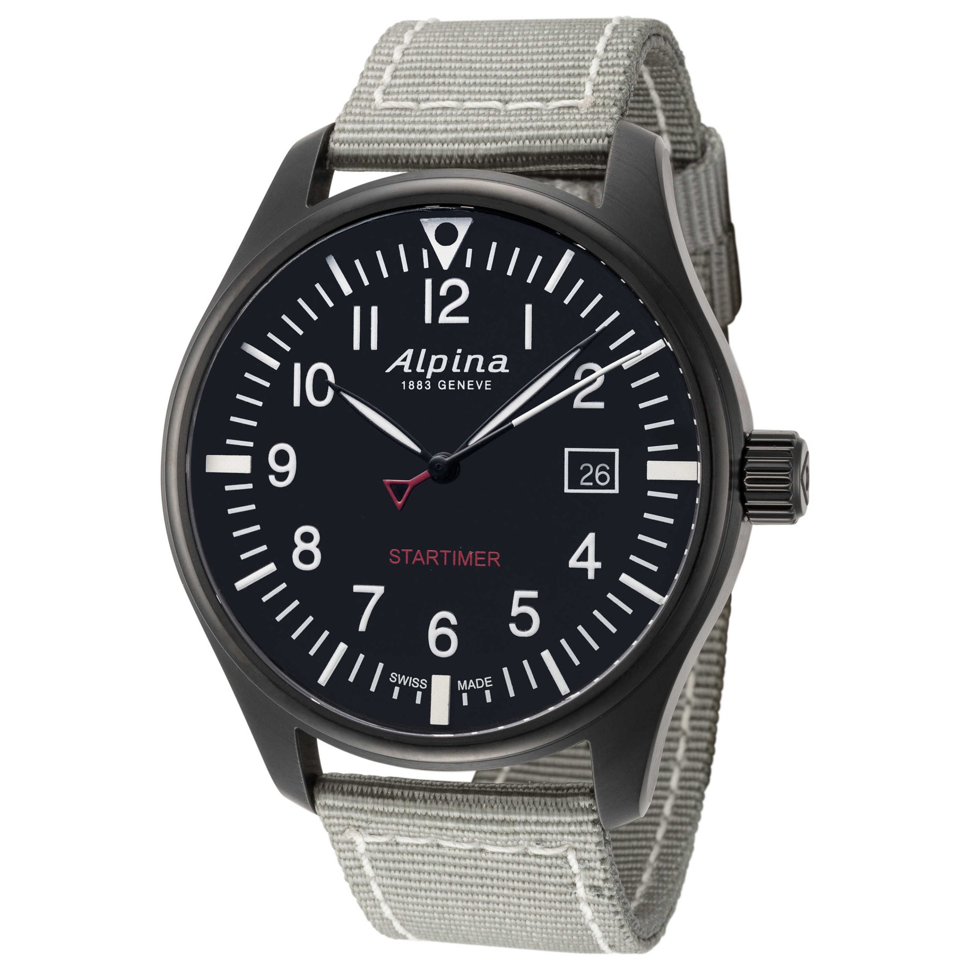 Front view of Alpina Startimer Pilot Men's Quartz Watch AL-240B4FBS6