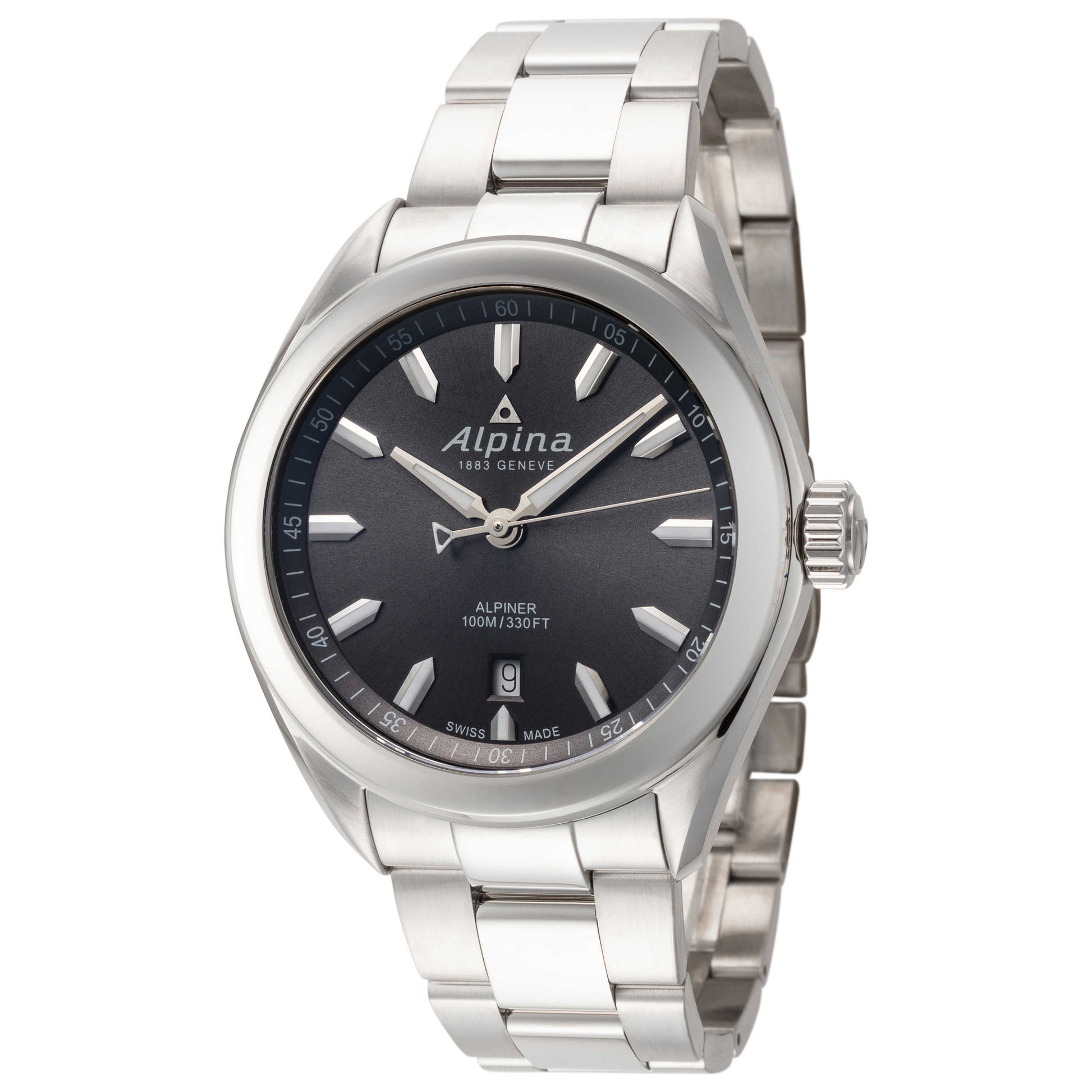 Front view of Alpina Alpiner Men's Quartz Watch AL-240GS4E6B