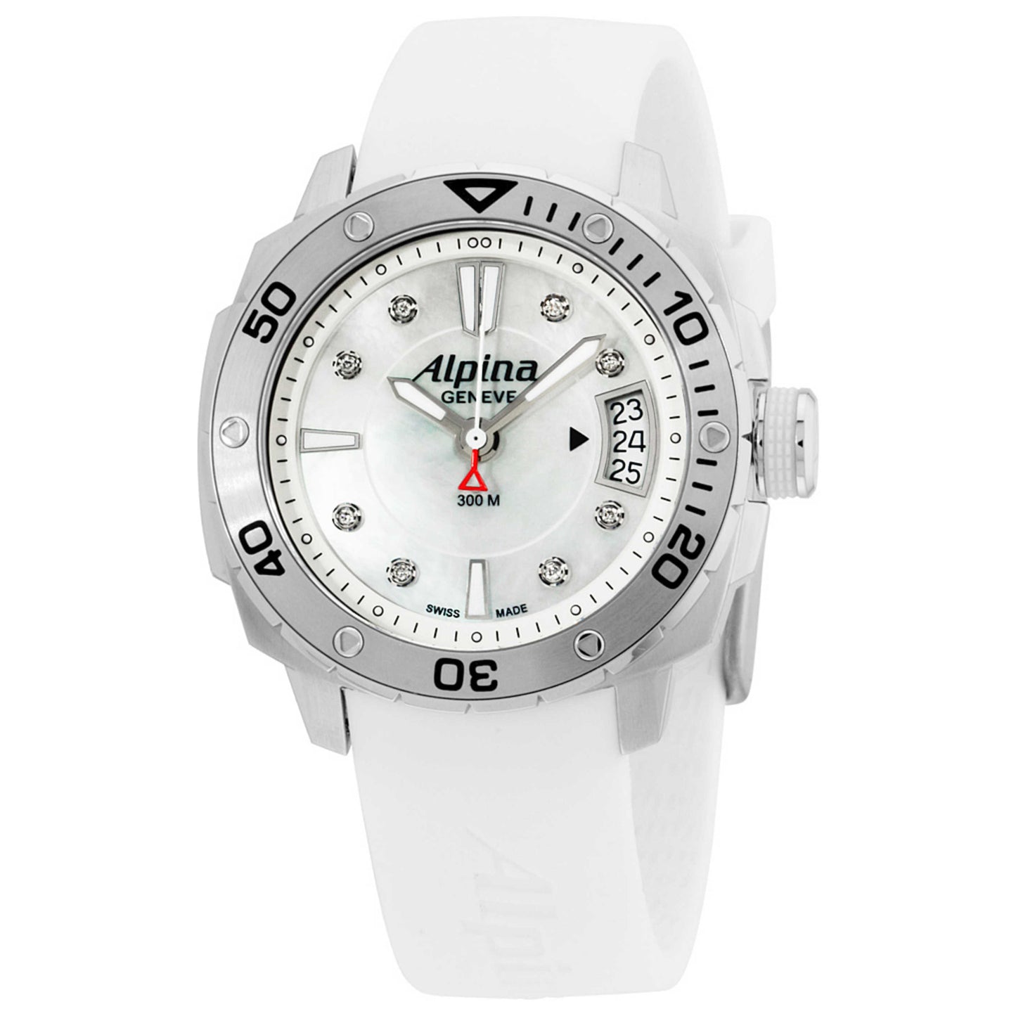 Front view of Alpina Seastrong Women's Quartz Watch AL-240LSD3V6