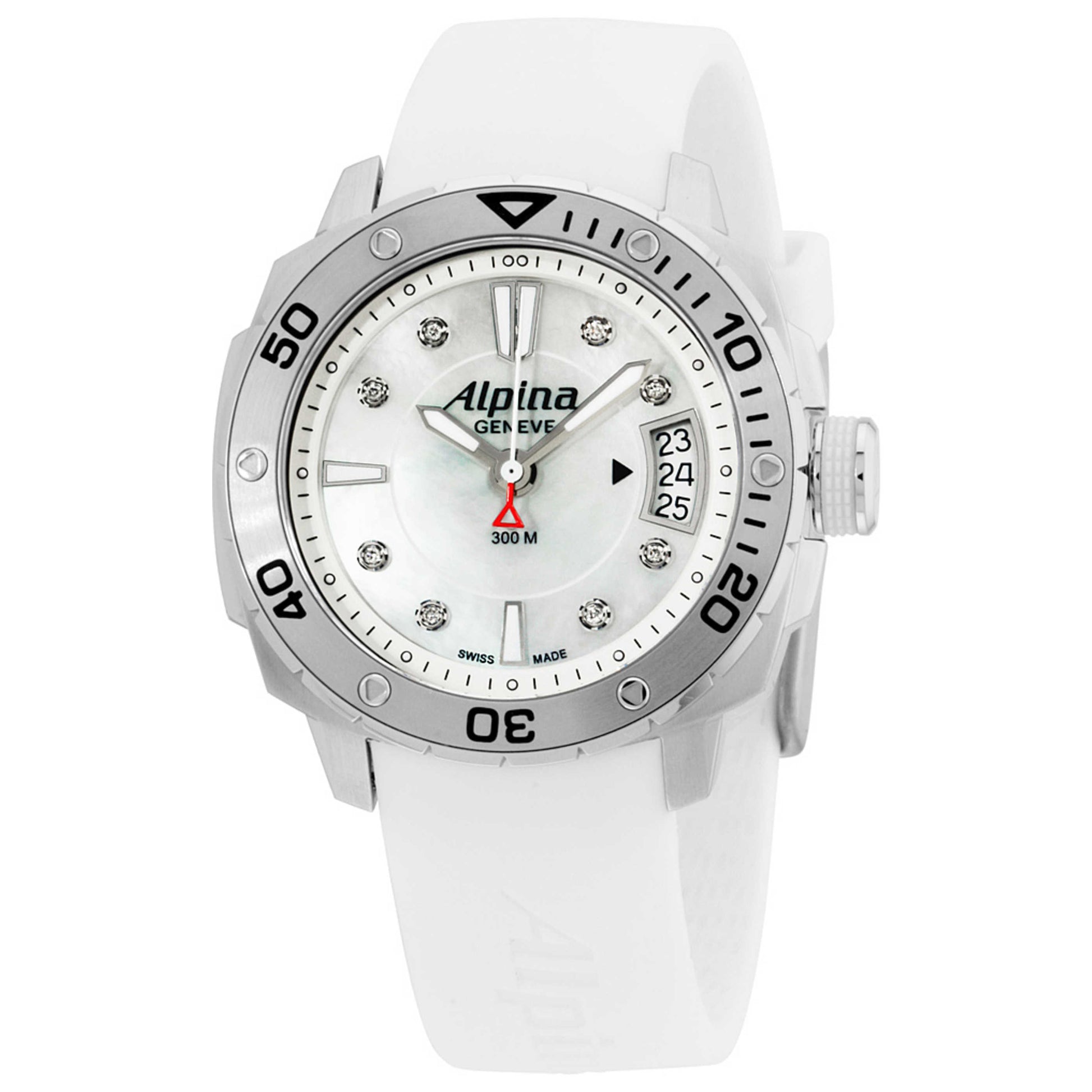 Front view of Alpina Seastrong Women's Quartz Watch AL-240LSD3V6