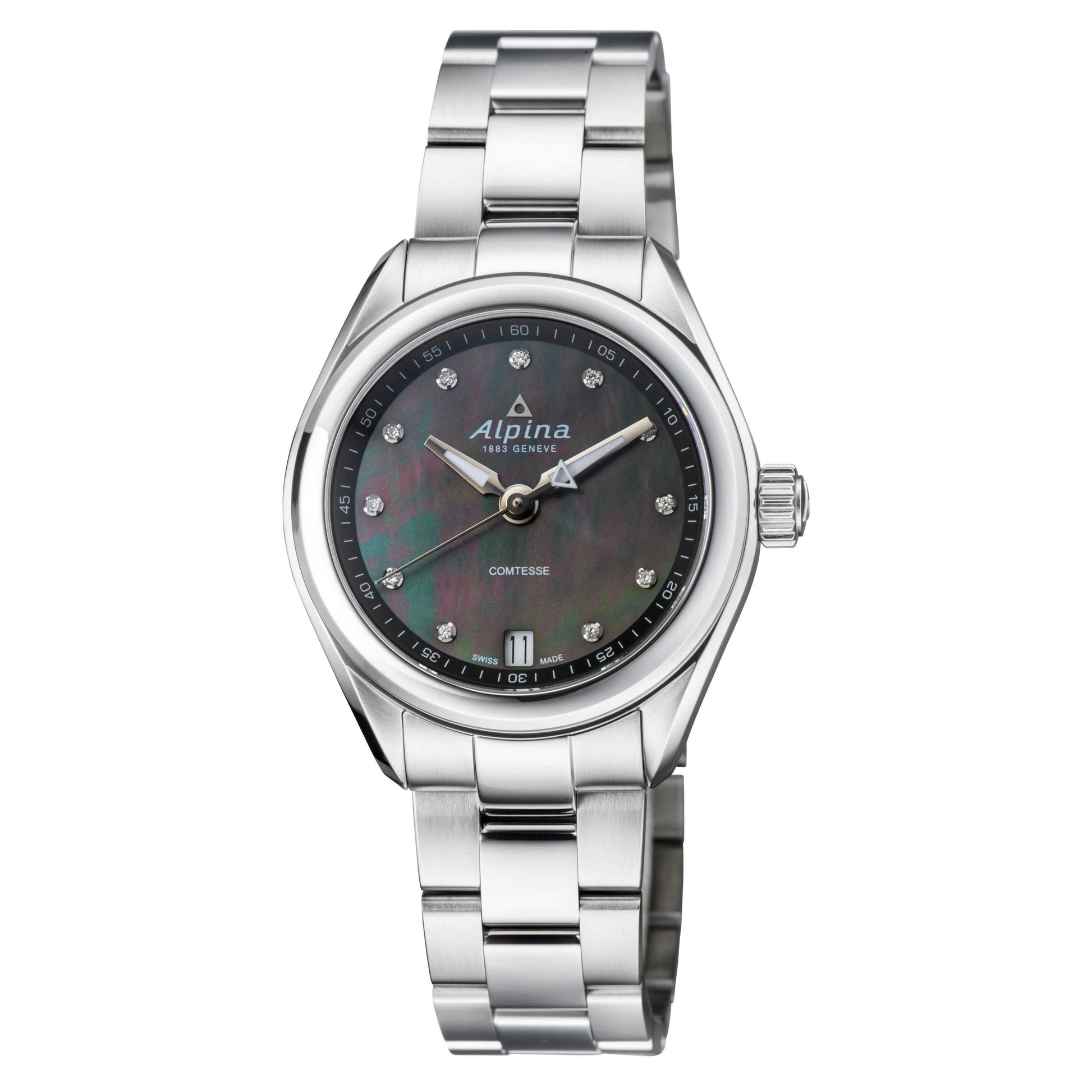 Front view of Alpina Comtesse Women's Quartz Watch AL-240MPBD2C6B