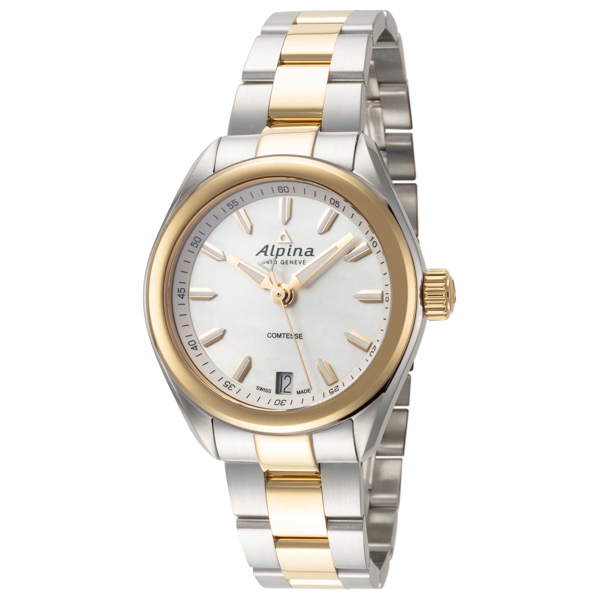 Front view of Alpina Comtesse Women's Quartz Watch AL-240MPW2C3B