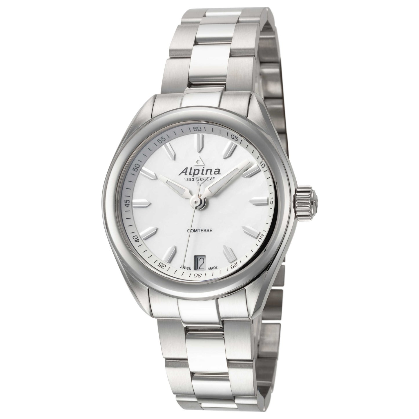 Front view of Alpina Comtesse Women's Quartz Watch AL-240MPW2C6B