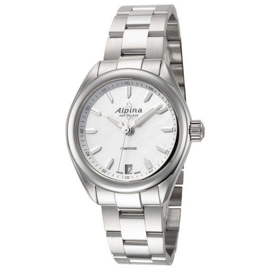Front view of Alpina Comtesse Women's Quartz Watch AL-240MPW2C6B