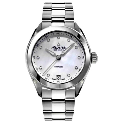 Front view of Alpina Comtesse Women's Quartz Watch AL-240MPWD2C6B