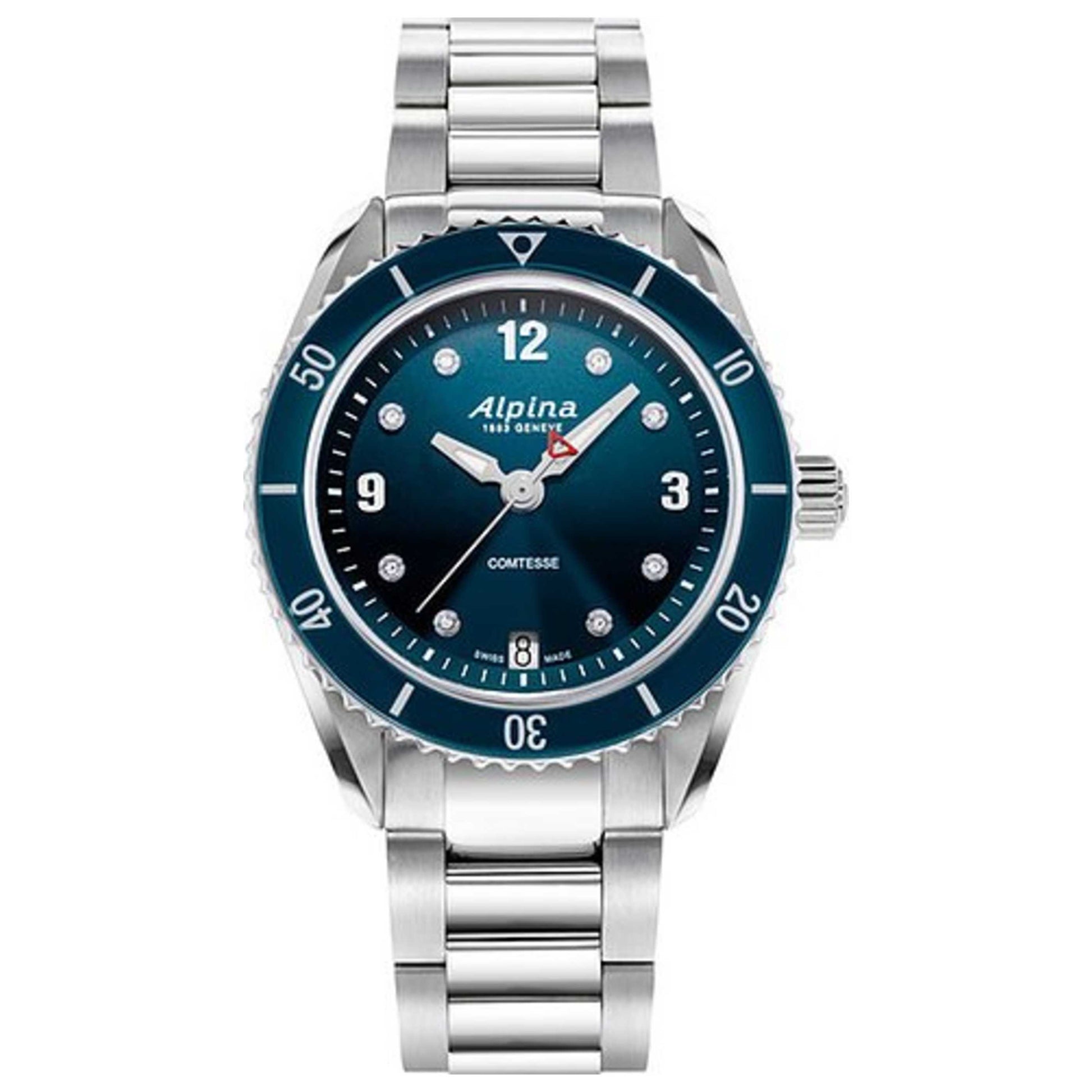 Front view of Alpina Comtesse Women's Quartz Watch AL-240ND3C6B