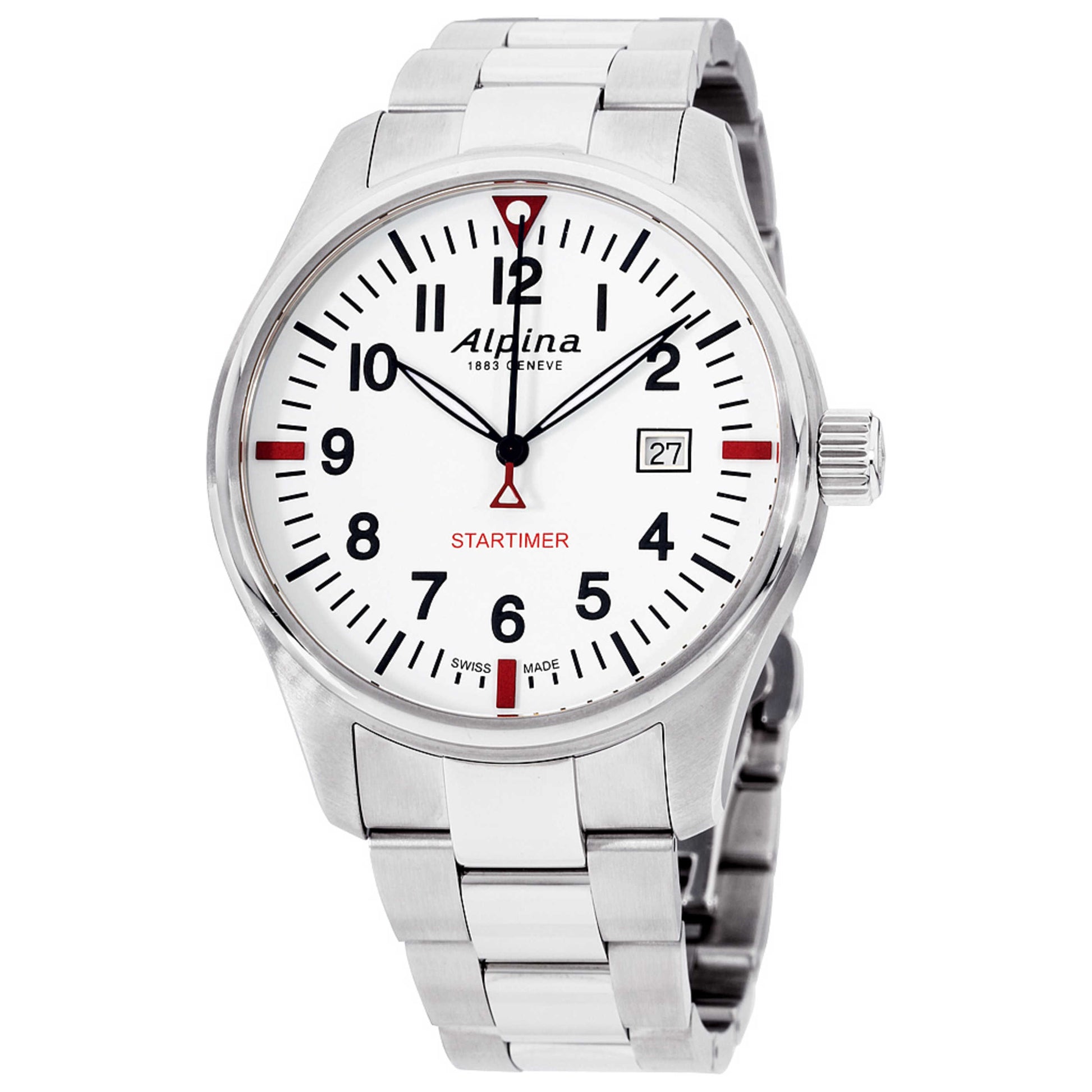 Front view of Alpina Startimer Men's Quartz Watch AL-240S4S6B