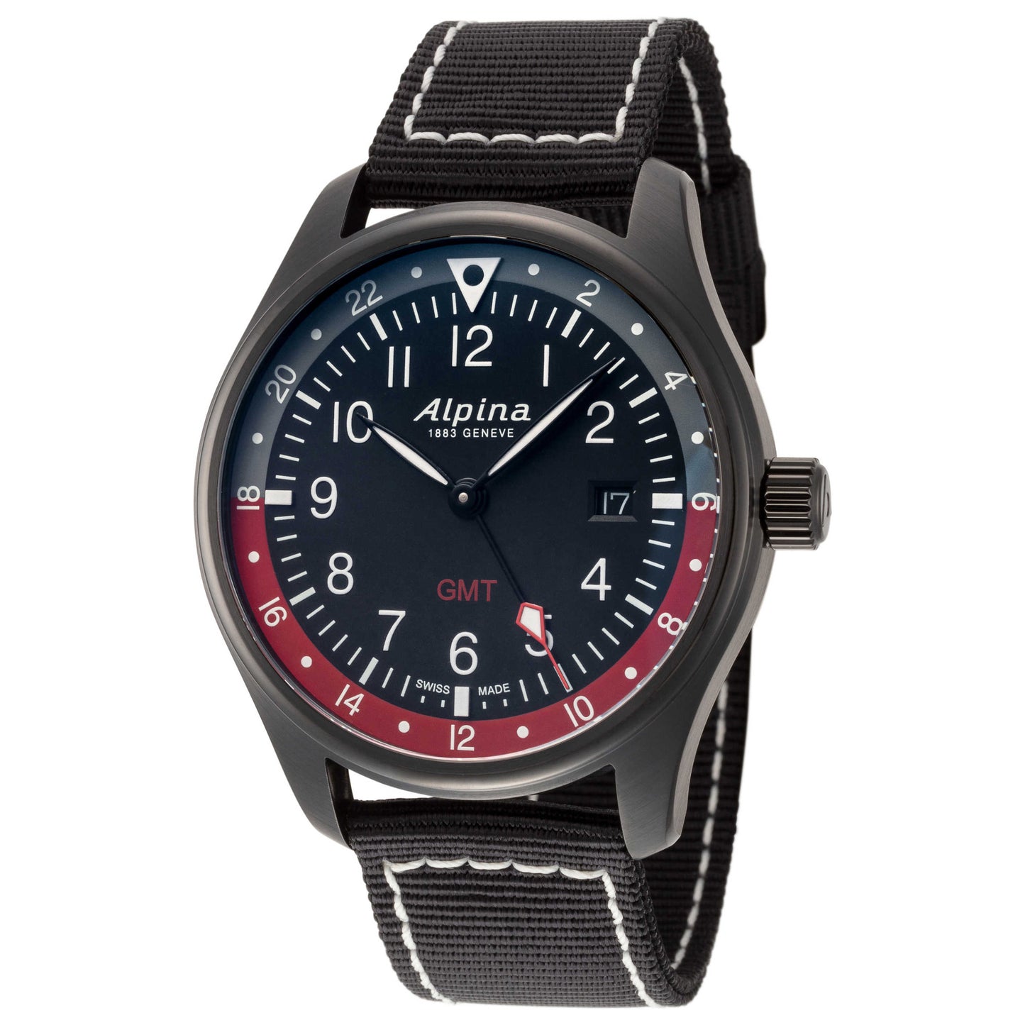 Front view of Alpina Startimer Pilot Men's Quartz Watch AL-247BR4FBS6