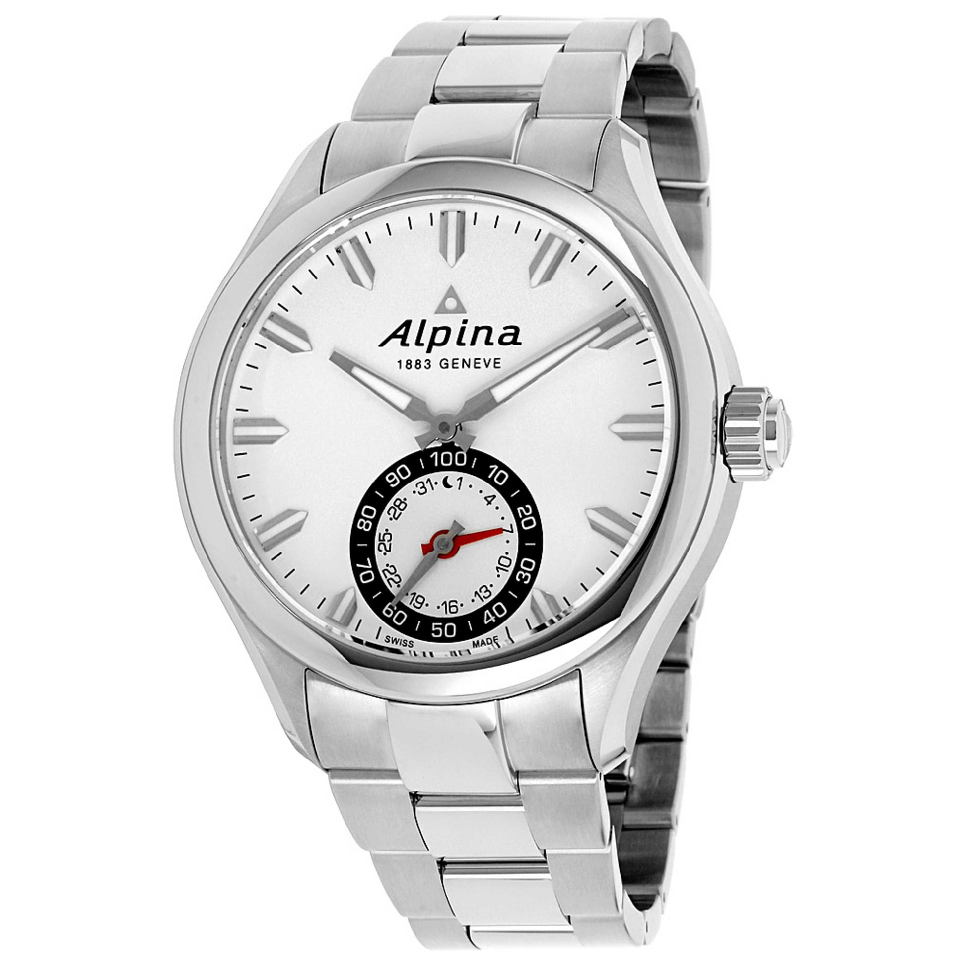 Front view of Alpina Horological Smartwatch Men's Quartz Smartwatch AL-285S5AQ6B