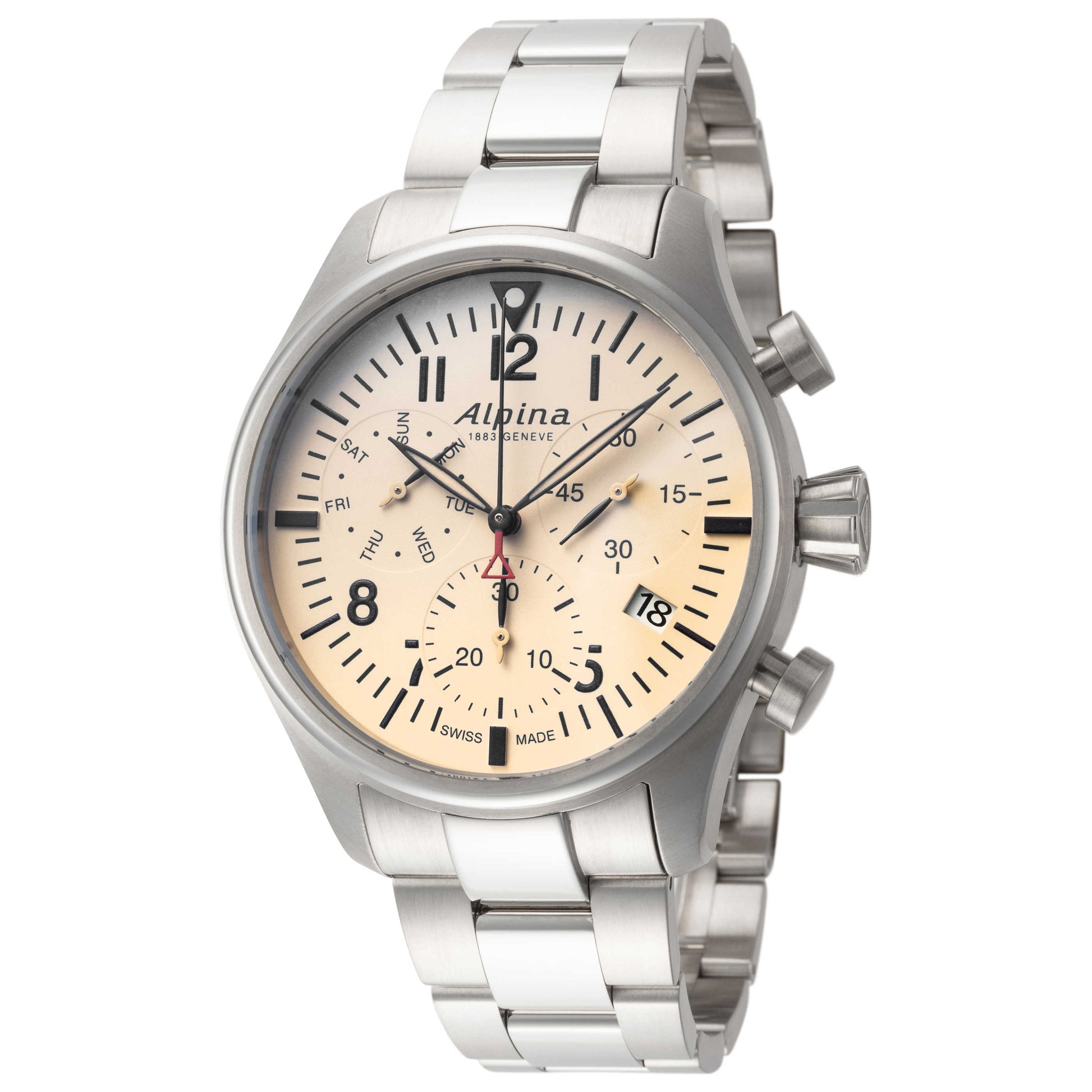 Front view of Alpina Startimer Pilot Men's Quartz Watch AL-371BG4S6B