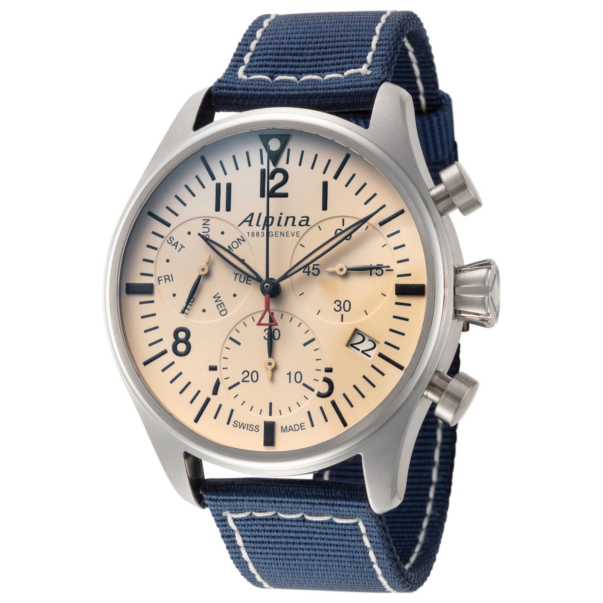 Front view of Alpina Startimer Pilot Men's Quartz Watch AL-371BG4S6