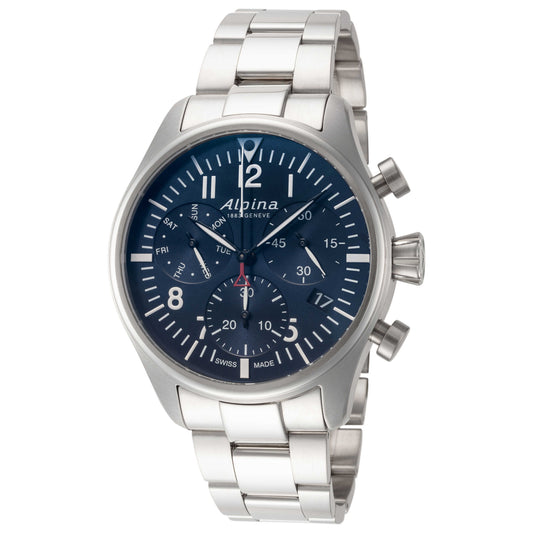 Front view of Alpina Startimer Pilot Men's Quartz Watch AL-371NN4S6B