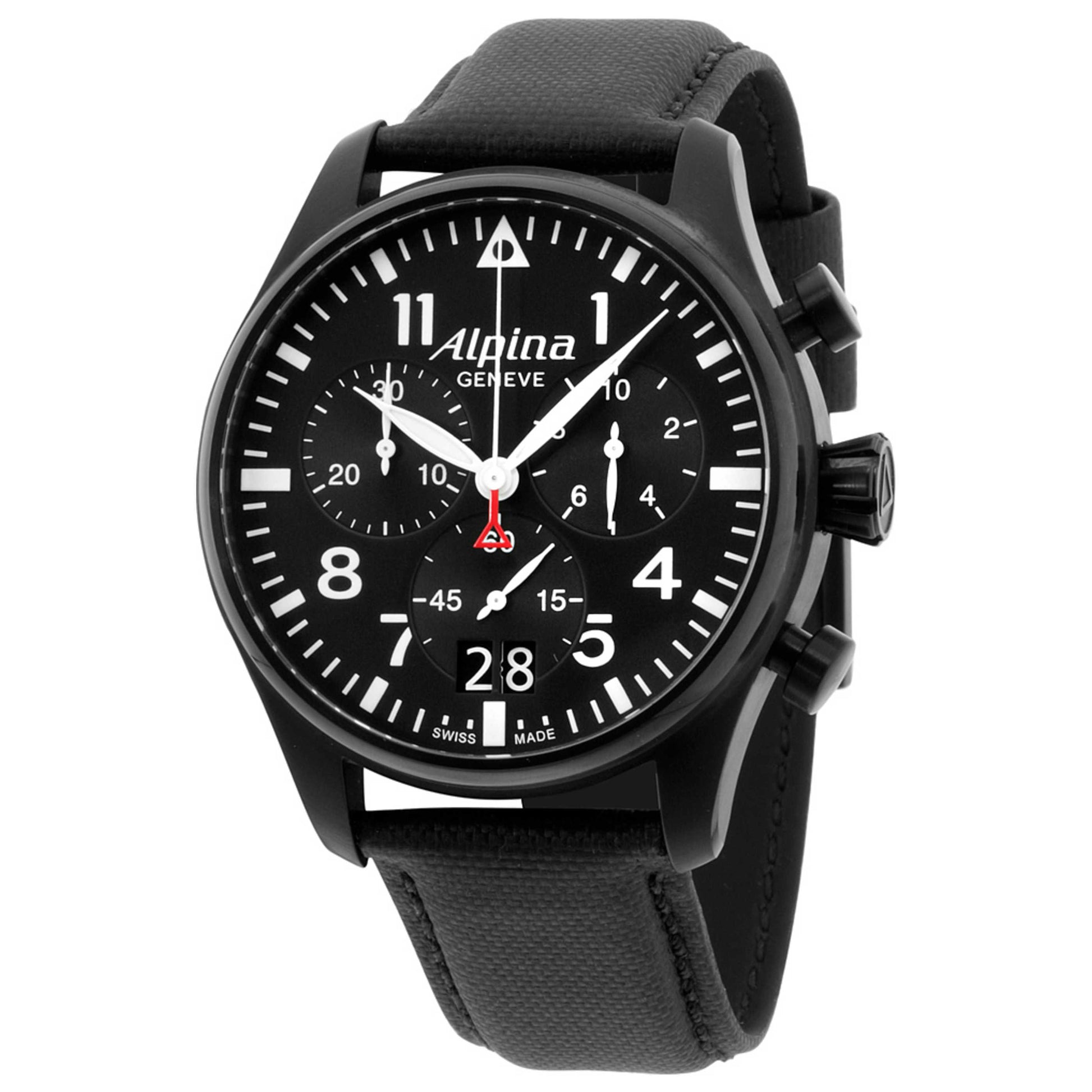 Front view of Alpina Startimer Men's Quartz Watch AL-372B4FBS6