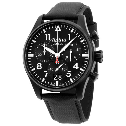 Front view of Alpina Startimer Men's Quartz Watch AL-372B4FBS6