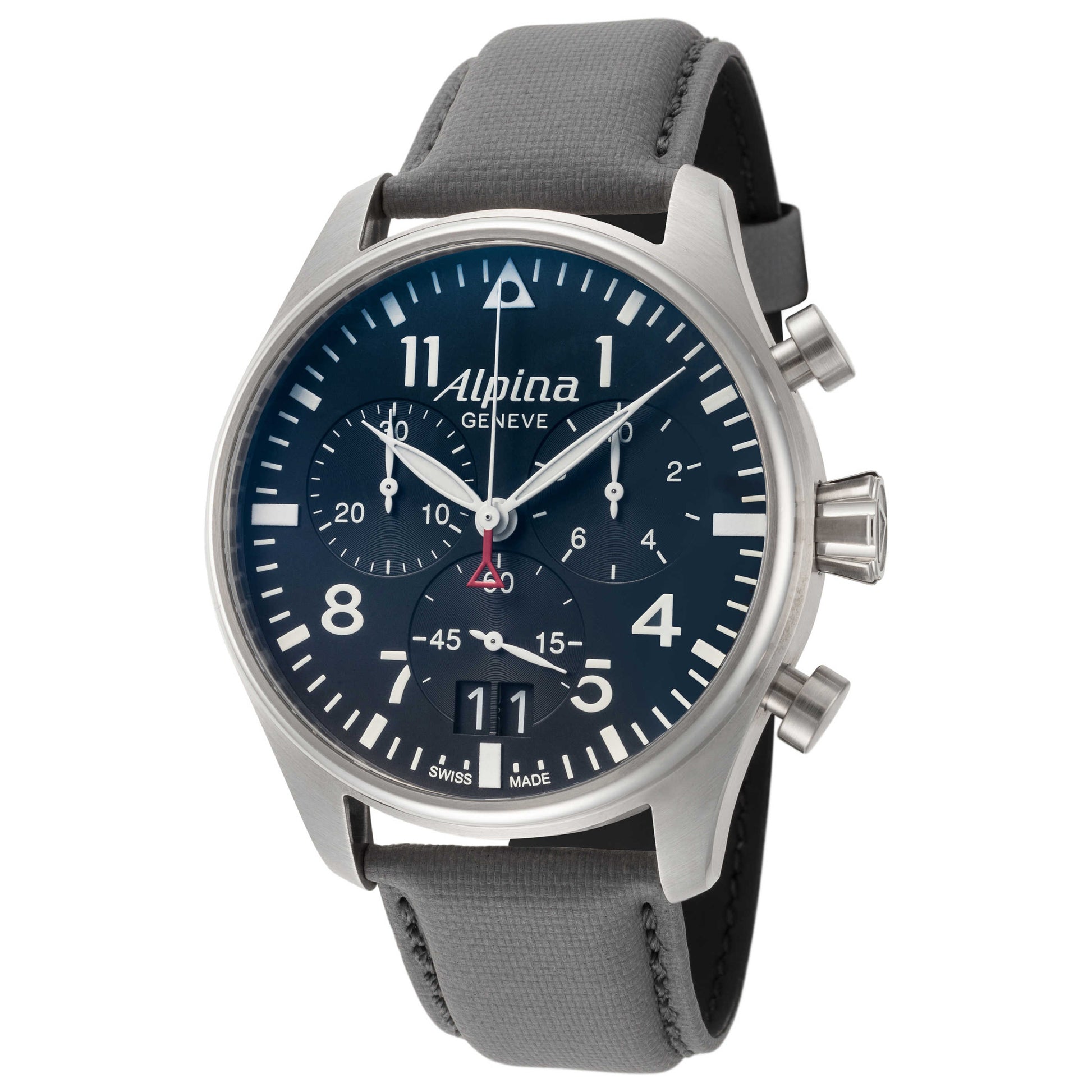 Front view of Alpina Startimer Pilot Men's Quartz Watch AL-372B4S6