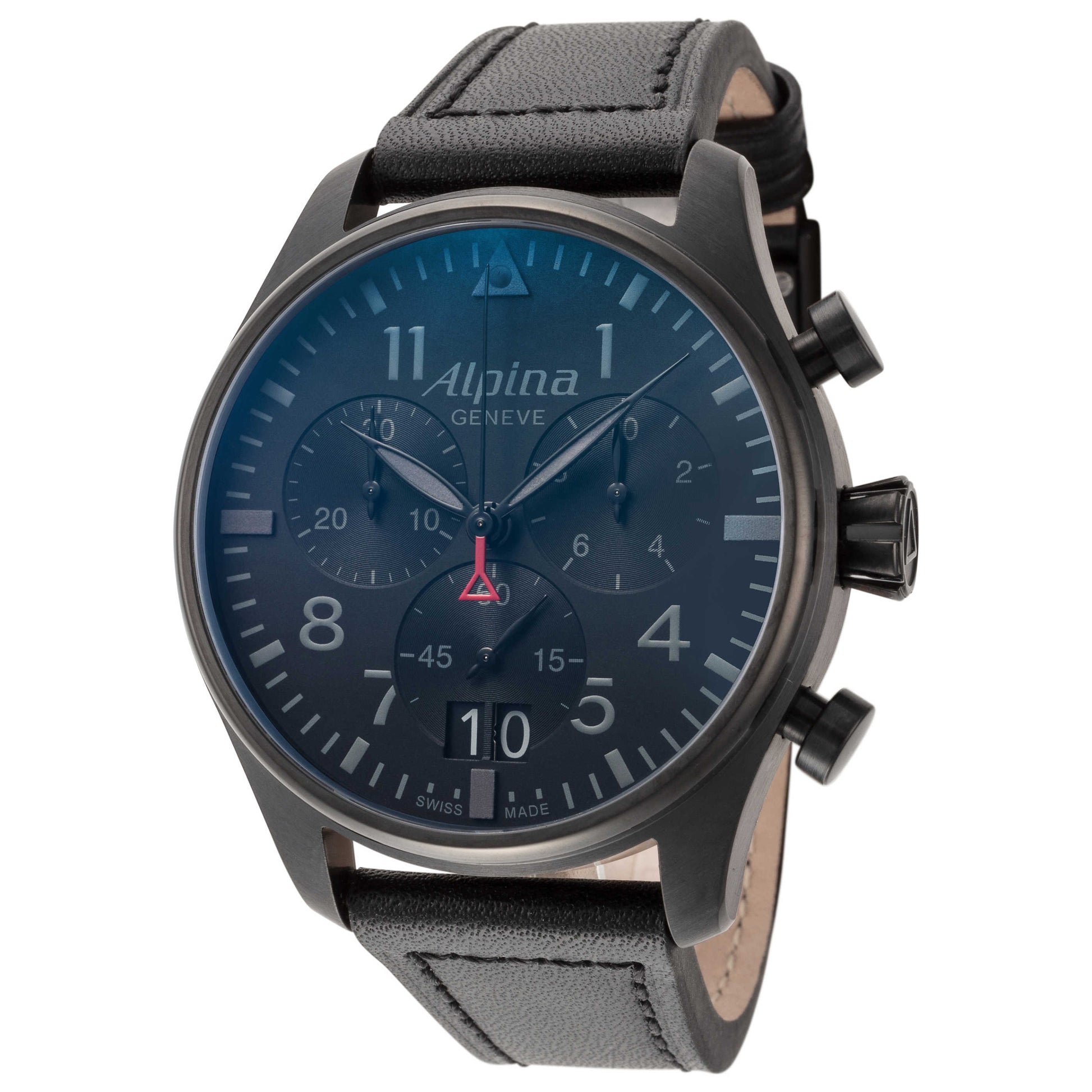 Front view of Alpina Startimer Pilot Men's Quartz Watch AL-372BB4FBS6