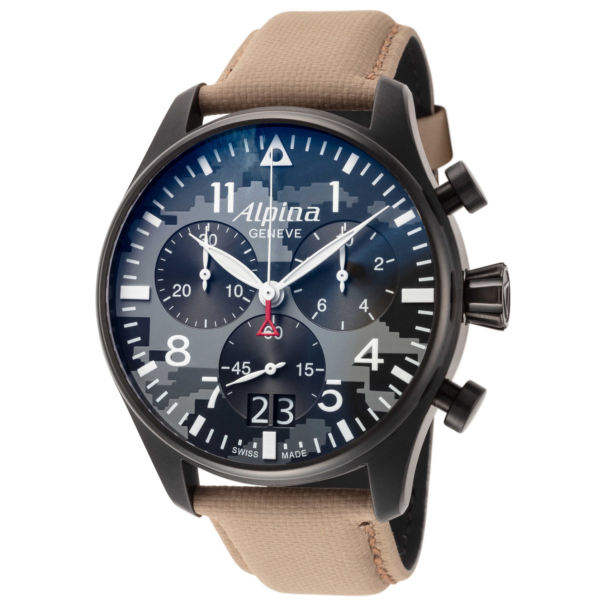 Front view of Alpina Startimer Men's Quartz Watch AL-372BGMLY4FBS6