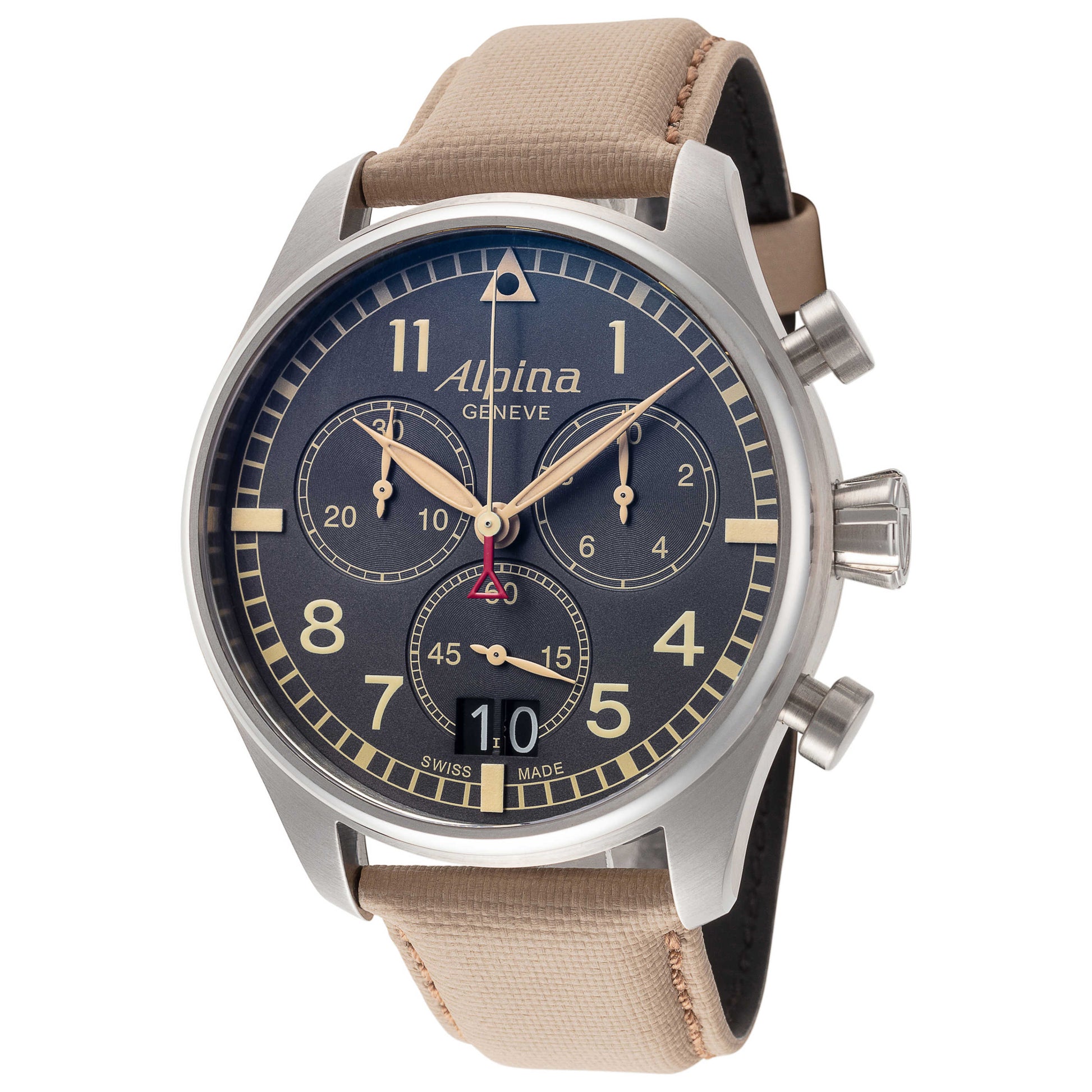 Front view of Alpina Startimer Men's Quartz Watch AL-372BGR4S6