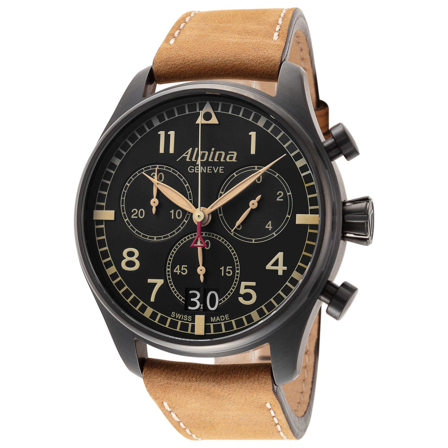 Front view of Alpina Startimer Pilot Men's Quartz Watch AL-372GR4FBS6
